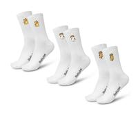 Made by Nami 3 pares de calcetines divertidos para hombre y mujer con diseño en set de accesorios para festivales, Juego de gatos, 35-40