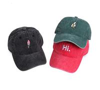 Made by Nami 3er Set Gorras Béisbol Algodón - Ajustables Estilo Vintage Desgastado para Hombre y Mujer