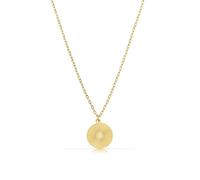 Made by Nami Collar de acero inoxidable para mujer, oro con colgante de sol, 40 + 5 regalos para mujeres, joyería resistente al agua, 45 cm, Acero inoxidable, No es una piedra preciosa