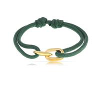 Made by Nami Pulsera Nautica Ajustable - Cuerda Marina Waterproof con Nudo Corredizo - Regalo Pareja Hombre Mujer - Brazalete Surf Verde Oro