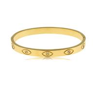 Made by Nami Pulsera para mujer de oro con ojos de mal de acero inoxidable quirúrgico, 5,8 cm, resistente al agua, pulsera boho, Eine Grösse, Acero inoxidable, No es una piedra preciosa