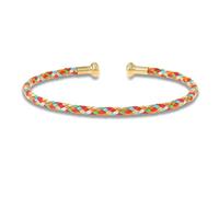 Made by Nami Pulsera puño abierto - Pulseras trenzadas para hombre y mujer - Pulseras de oro ajustables para hombre y mujer