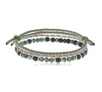 Made by Nami Set de pulsera de tela para hombre y mujer, pulsera de perlas en diferentes colores, pulseras de la amistad, pulsera surfista, joyería boho, Eine Grösse, Nailon, No es una piedra preciosa