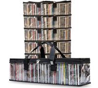 Made Easy Kit Clear View - Bolsa de almacenamiento multimedia para CD y fundas de videojuegos, protege tu colección y conserva la calidad de tus fundas, apilable, ahorra espacio, se adapta a 50 (CD