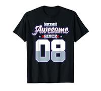 Made in 08 Shirt Being Awesome Since 2008 15th Birthday Boy Camiseta