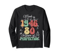 Made in 1946 Vintage 80th Birthday 80 Years of Perfection Manga Larga