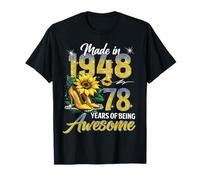 Made in 1948 Vintage 78th Birthday Floral 78 Years Old Women Camiseta