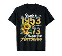 Made in 1953 Vintage 73rd Birthday Floral 73 Years Old Women Camiseta