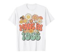 Made In 1956 Floral Hippie Groovy Daisy Flower 70th Birthday Camiseta