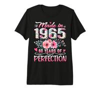 Made In 1965 Floral 60th Birthday 60 Years of Perfection Camiseta Premium
