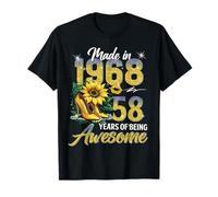 Made in 1968 Vintage 58th Birthday Floral 58 Years Old Women Camiseta