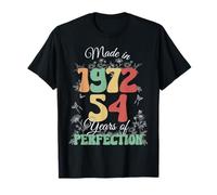 Made in 1972 Vintage 54th Birthday 54 Years of Perfection Camiseta