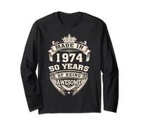 Made In 1974 50 Years Of Being Awesome Manga Larga