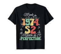 Made in 1974 Vintage 52nd Birthday 52 Years of Perfection Camiseta