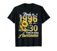 Made in 1996 Vintage 30th Birthday Floral 30 Years Old Women Camiseta