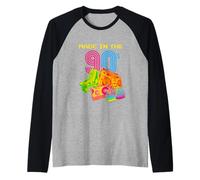Made In 90s, Vintage 90's, I Love 90's Era Graphic Design Camiseta Manga Raglan