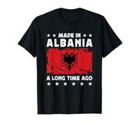 Made in Albania a Long Time Ago Proud Albanian Albania Flag Camiseta