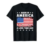 Made in America a Long Time Ago Proud American America Flag Camiseta