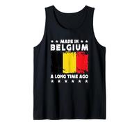 Made in Belgium a Long Time Ago Proud Belgian Belgium Flag Camiseta sin Mangas