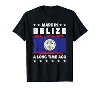 Made in Belize a Long Time Ago Proud Belizean Belize Flag Camiseta