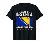 Made in Bosnia a Long Time Ago Proud Bosnian Bosnia Flag Camiseta