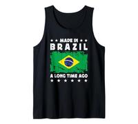 Made in Brazil a Long Time Ago Proud Brazilian Brazil Flag Camiseta sin Mangas