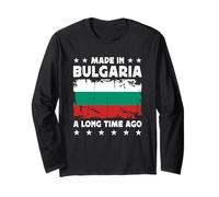Made in Bulgaria a Long Time Ago Bulgarian Bulgaria Flag Manga Larga