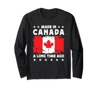 Made in Canada a Long Time Ago Proud Canadian Canada Flag Manga Larga
