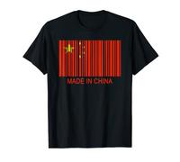 Made in China Bandera Código de barras Camiseta