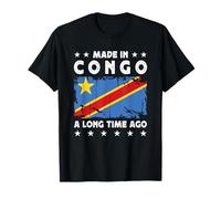 Made in Congo a Long Time Ago Proud Congolese Congo Flag Camiseta