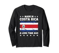 Made in Costa Rica a Long Time Ago Costa Rican Flag Manga Larga