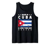 Made in Cuba a Long Time Ago Proud Cuban Cuba Flag Camiseta sin Mangas