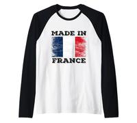 Made In France with French Flag Novelty Graphic Cool Designs Camiseta Manga Raglan
