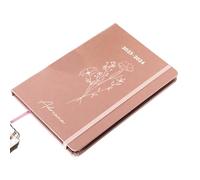 Made in Gift - Cuaderno Personalizado Oro Rosa con Nombre - Libreta A5 con Diseño Floral, Regalo Sant Jordi Mujer, Diario Bonito, Regalo Original Cumpleaños o Día del Libro