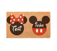Made in Gift Felpudo de Coco Personalizado, Texto o Nombres Apto para Interiores como Regalo Original para Hogares de Familias y Parejas (Disney)