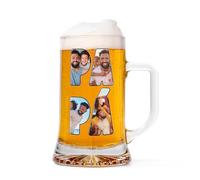 Made in Gift - Jarra de Cerveza Personalizada Papá con fotos - Regalo Original para Día del Padre - Capacidad 500 ml - Diseño a Color - Ideal para Cumpleaños, Día del Padre o Eventos Especiales