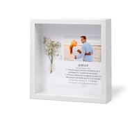 Made in Gift | Marco Personalizado con Ramo y Profundidad 21,5x21,5x4,5 cm | Incluye Foto y Texto | Definición de Amor | Regalo Original para Aniversario, Pareja, Bodas o San Valentín