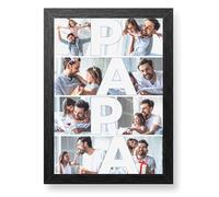 Made in Gift Regalo Original - Lámina Personalizada - Día del Padre Fotos + Texto - Personaliza con Fotos y Texto - Diferentes Tamaños A4, Grande o Gigante - Marco Negro Elegante