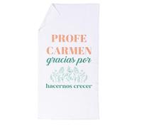 Made in Gift Regalo Original Toalla de algodón Personalizada para Profesores en Fin de Curso 140 x 79 cm (Gracias por hacernos Crecer)