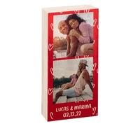 Made in Gift Tira de Fotomatón de Madera Personalizada con Tus Fotos para Parejas 20 x 10 cm como Regalo Original para San Valentín