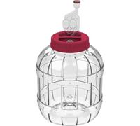 made in home - Juego de 4 recipientes de fermentación de plástico con punta de fermentación, para vino, cerveza, puré de Weck, globo de fermentación, botella de 5 litros