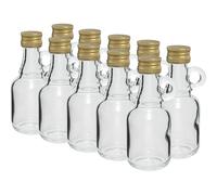 made in home - Juego de 40 piezas - Botella GALONIK de 40 ml para aceite de oliva y vinagre + juego de 40 piezas con tapón dorado