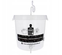 made in home - Recipiente de fermentación de 30 litros con tapa, grifo, tubo de fermentación y junta. Cubo de fermentación de 30 litros para cerveza, vino y chucrut