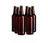 made in home - Set - botellas de cerveza de 500 ml + cierres dorados de 26 mm (48)
