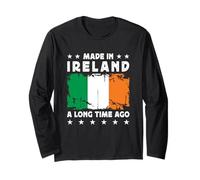 Made in Ireland a Long Time Ago Proud Irish Ireland Flag Manga Larga