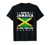 Made in Jamaica a Long Time Ago Proud Jamaican Jamaica Flag Camiseta