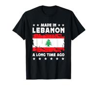 Made in Lebanon a Long Time Ago Proud Lebanese Lebanon Flag Camiseta