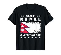 Made in Nepal a Long Time Ago Proud Nepali Nepal Flag Camiseta