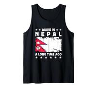 Made in Nepal a Long Time Ago Proud Nepali Nepal Flag Camiseta sin Mangas