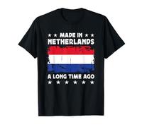 Made in Netherlands a Long Time Ago Dutch Netherlands Flag Camiseta